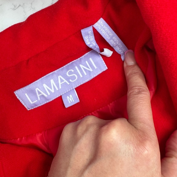Lamasini Women's Vibrant Red Trench Coat - Picture 8 of 15